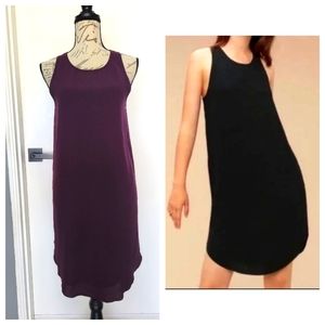 Aritzia Wilfred Sebatier Exposed Zip Back Deep Purple Mini Dress S‎ LIKE NEW